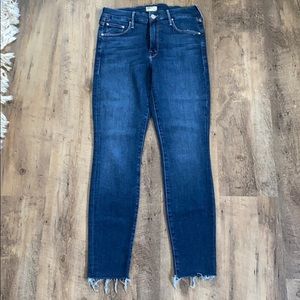 NWOT MOTHER Denim Looker Ankle Fray Jeans 29